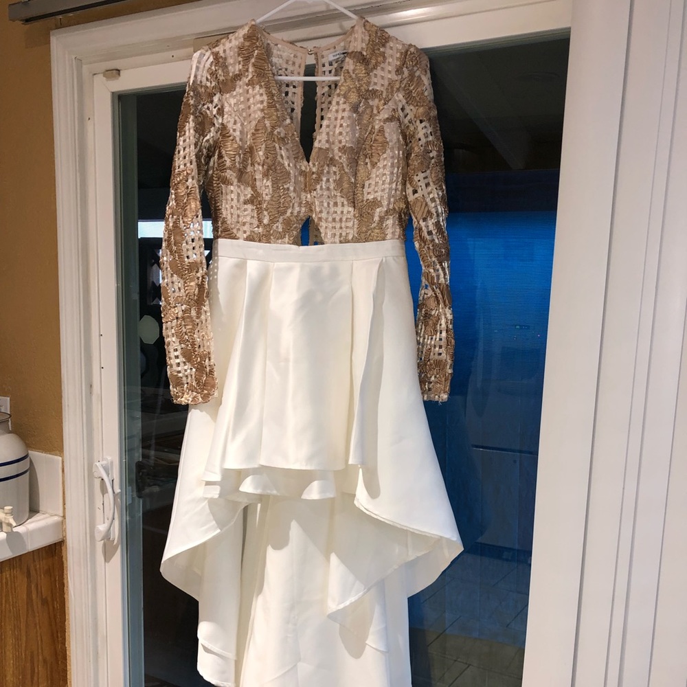 Ivory/gold dress size M